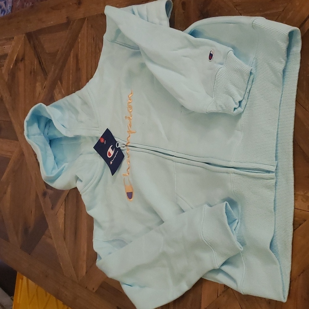 Champion Authentic Athleticwear powder blue hoodie size med
